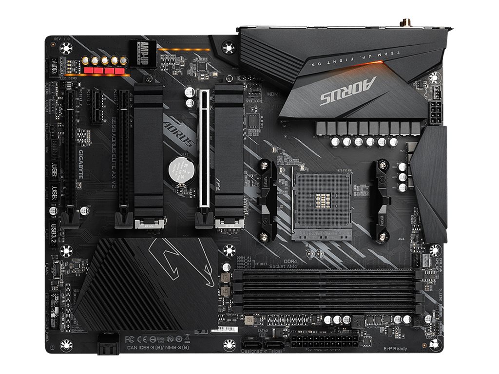 Gigabyte | B550 AORUS ELITE AX V2 1.0 | Processor family AMD | Processor socket AM4 | DDR4 DIMM | Memory slots 4 | Number of SATA connectors 4 x SATA 6Gb/s connectors | Chipset AMD B | ATX - Image 5