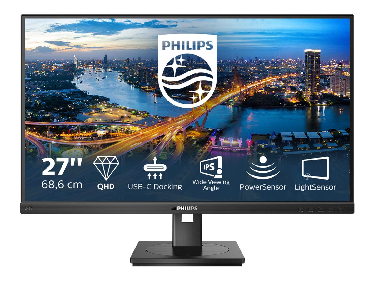 Philips | LCD Monitor with USB-C | 276B1/00 | 27 " | IPS | QHD | 16:9 | 75 Hz | 4 ms | 2560 x 1440 pixels | 300 cd/m² | HDMI ports quantity 2 | Black - Image 3