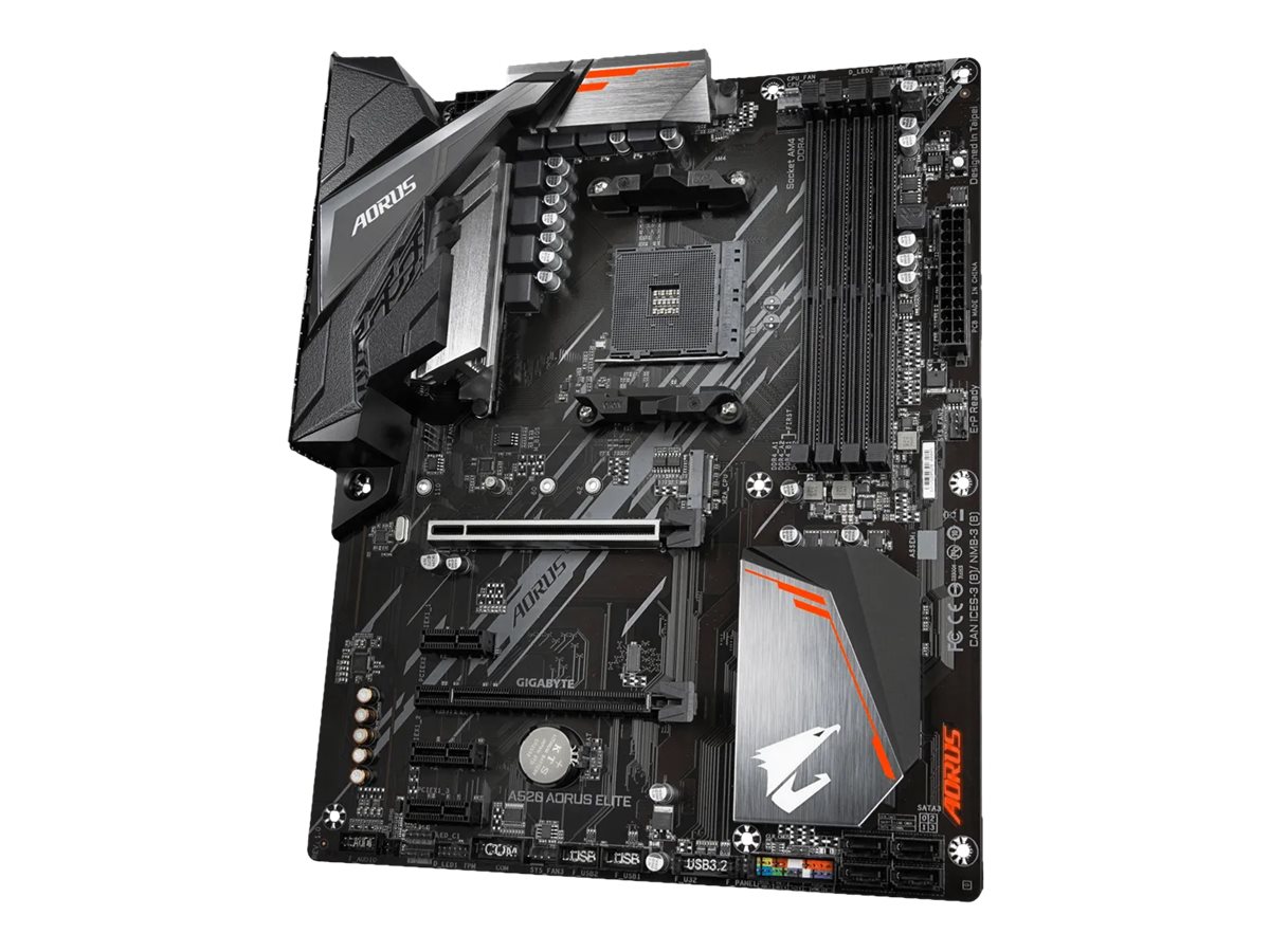 Gigabyte | A520 AORUS ELITE 1.0 | Processor family AMD | Processor socket AM4 | DDR4 DIMM | Memory slots 4 | Number of SATA connectors 4 x SATA 6Gb/s connectors | Chipset AMD A | ATX - Image 2