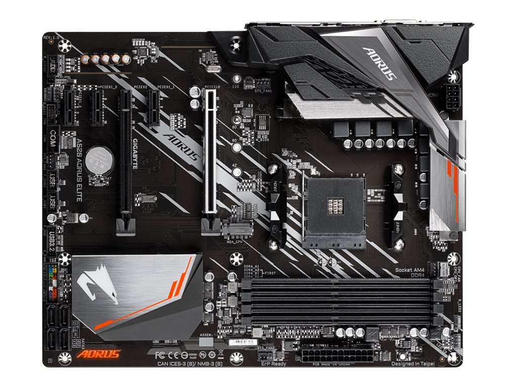 Gigabyte | A520 AORUS ELITE 1.0 | Processor family AMD | Processor socket AM4 | DDR4 DIMM | Memory slots 4 | Number of SATA connectors 4 x SATA 6Gb/s connectors | Chipset AMD A | ATX - Image 6