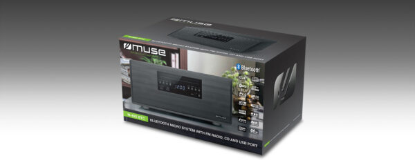 Muse | Bluetooth Micro System | M-692 BTC | Yes | 2 x 30 W | Bluetooth | Black | NFC features | Wireless connection - Image 5