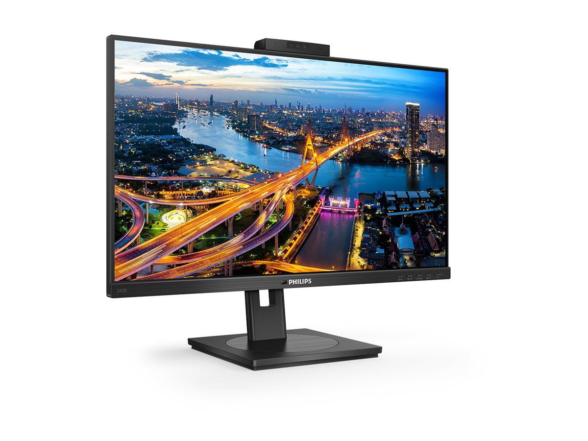 Philips | LCD Monitor with Windows Hello Webcam | 242B1H/00 | 23.8 " | IPS | FHD | 16:9 | 75 Hz | 4 ms | 1920 x 1080 pixels | 250 cd/m² | HDMI ports quantity 1 | Black - Image 5