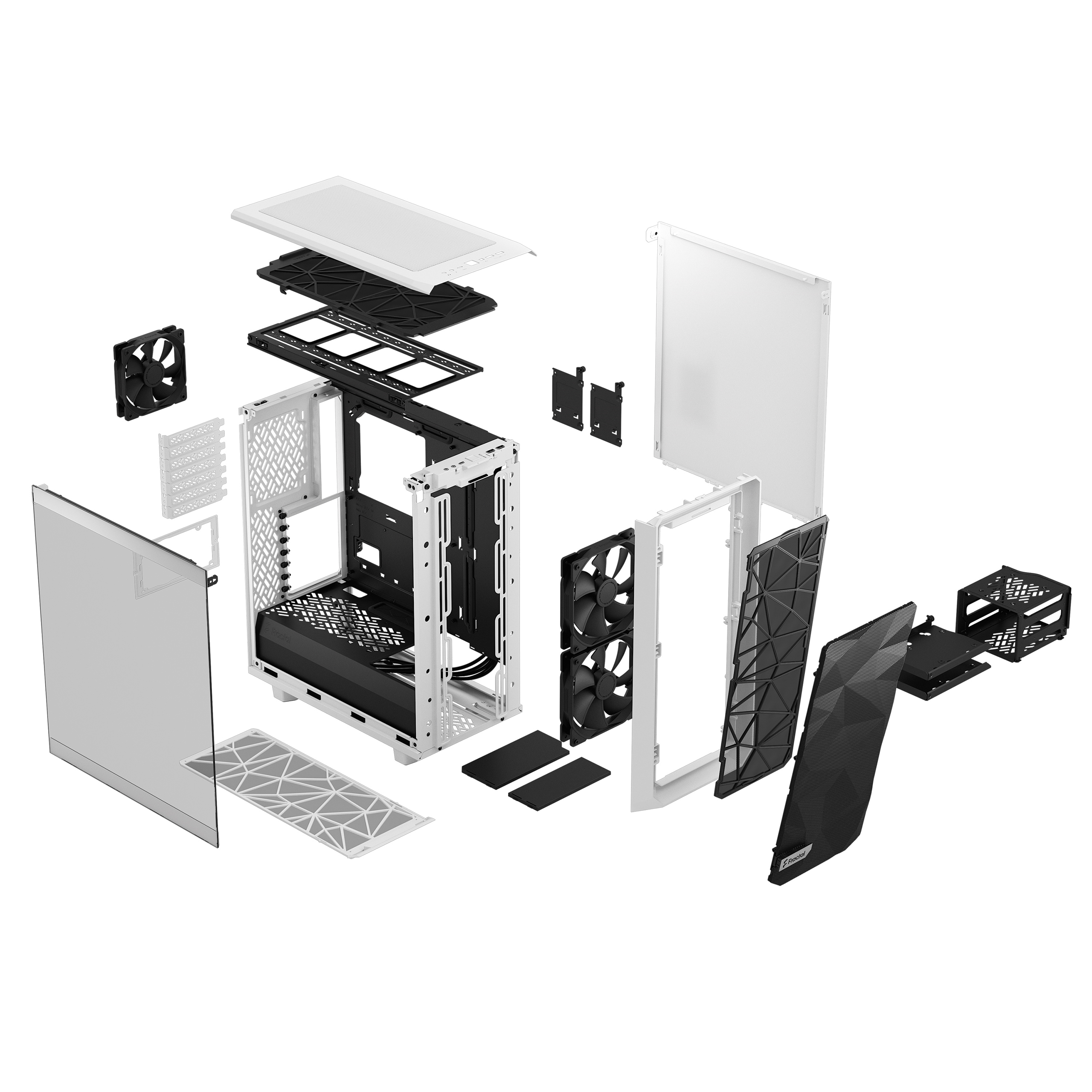 Fractal Design | Meshify 2 Compact Clear Tempered Glass | White | ATX - Image 7