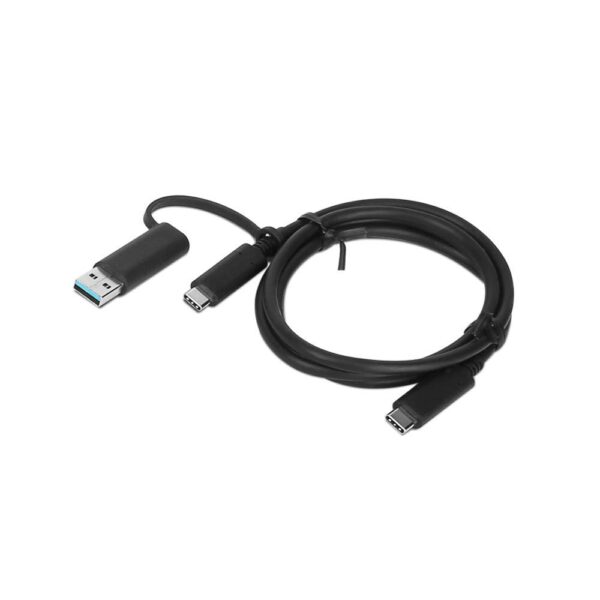 Lenovo | 1m, Hybrid USB-C with USB-A Cable | Black