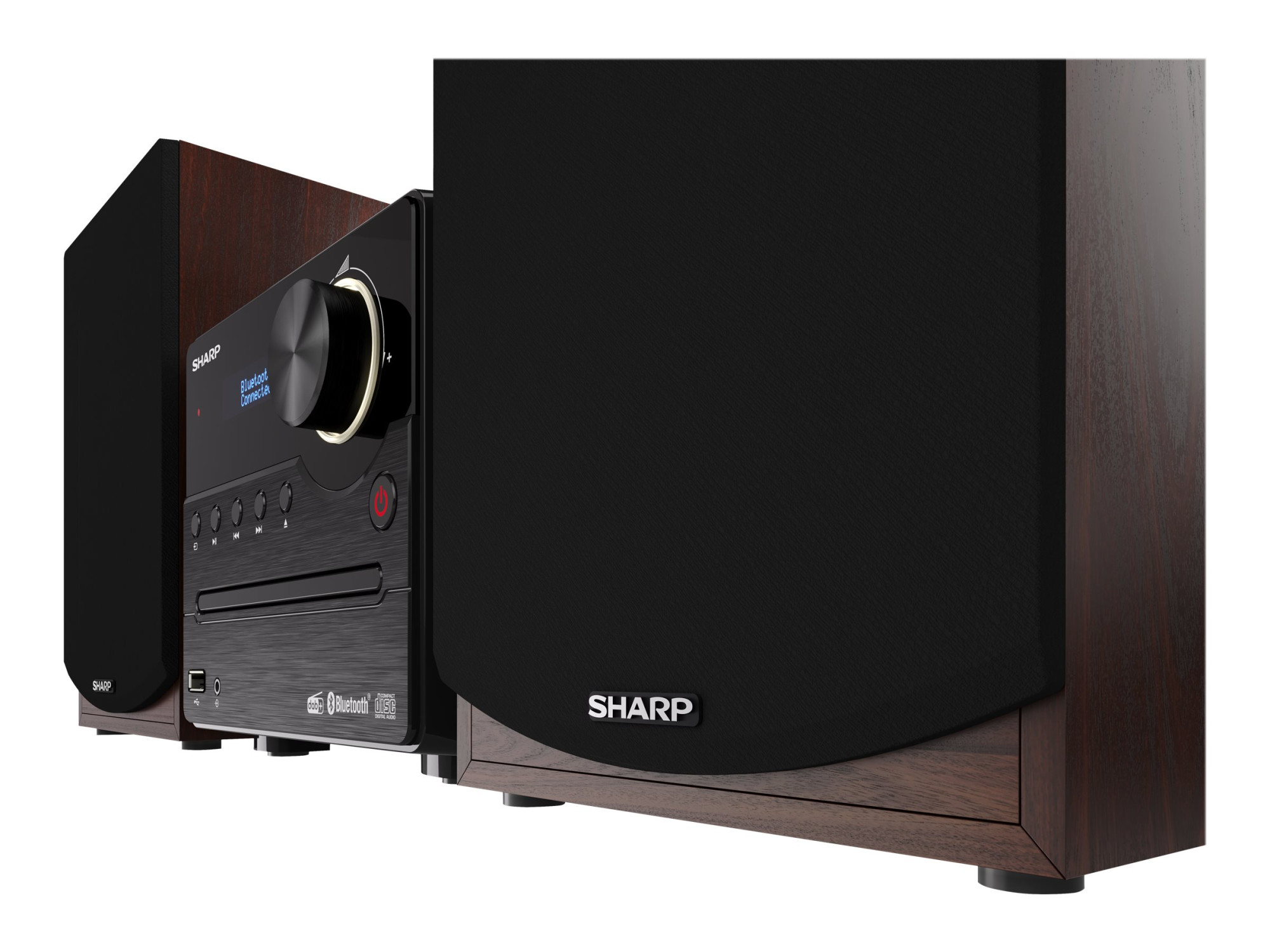 Sharp | Hi-Fi Micro System | XL-B517D(BR) | Brown | USB port | AUX in | Bluetooth | CD player | FM radio | Wireless connection - Image 14