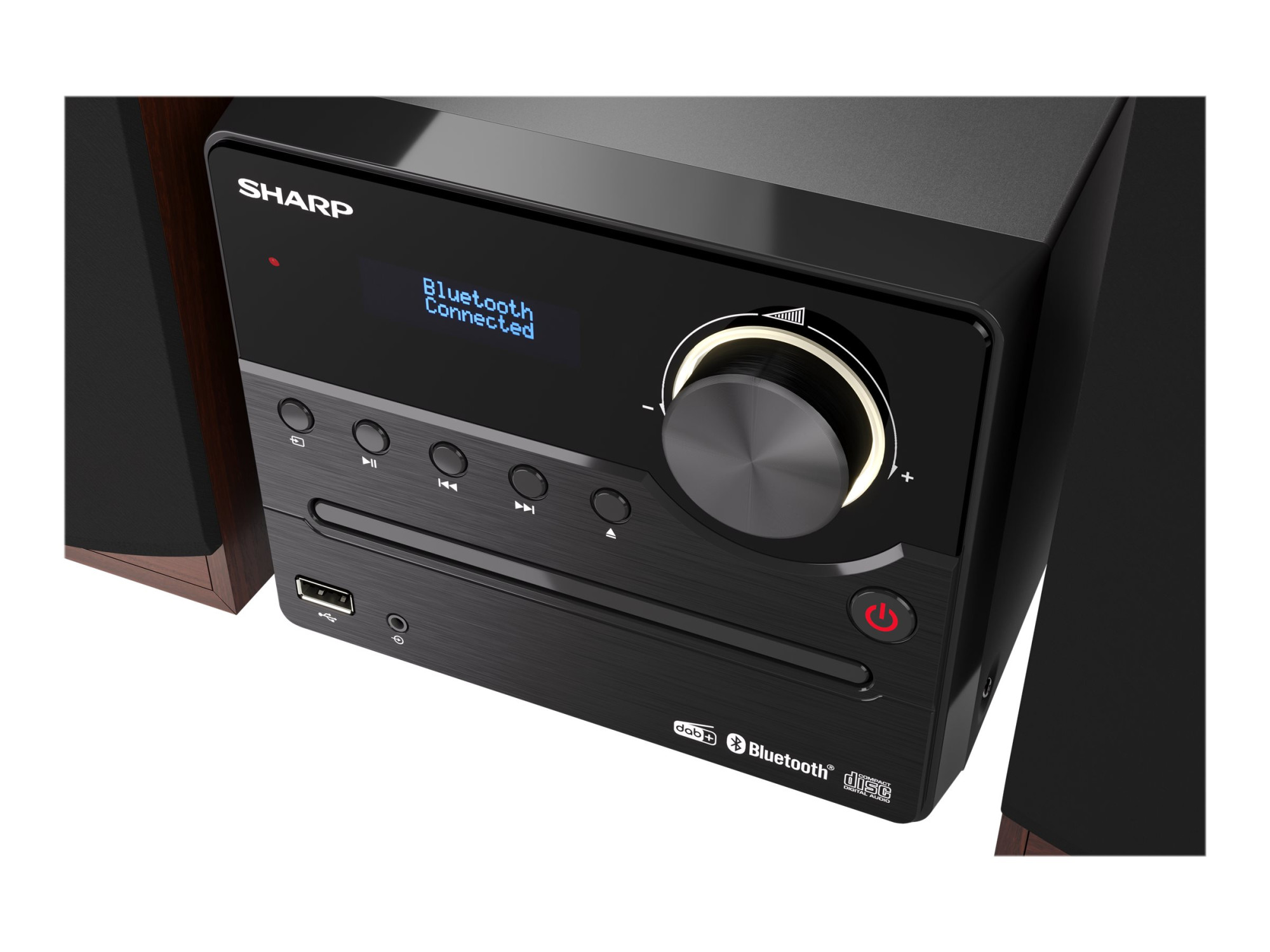 Sharp | Hi-Fi Micro System | XL-B517D(BR) | Brown | USB port | AUX in | Bluetooth | CD player | FM radio | Wireless connection - Image 16