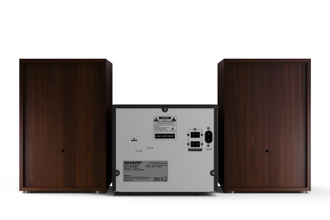 Sharp | Hi-Fi Micro System | XL-B517D(BR) | Brown | USB port | AUX in | Bluetooth | CD player | FM radio | Wireless connection - Image 9