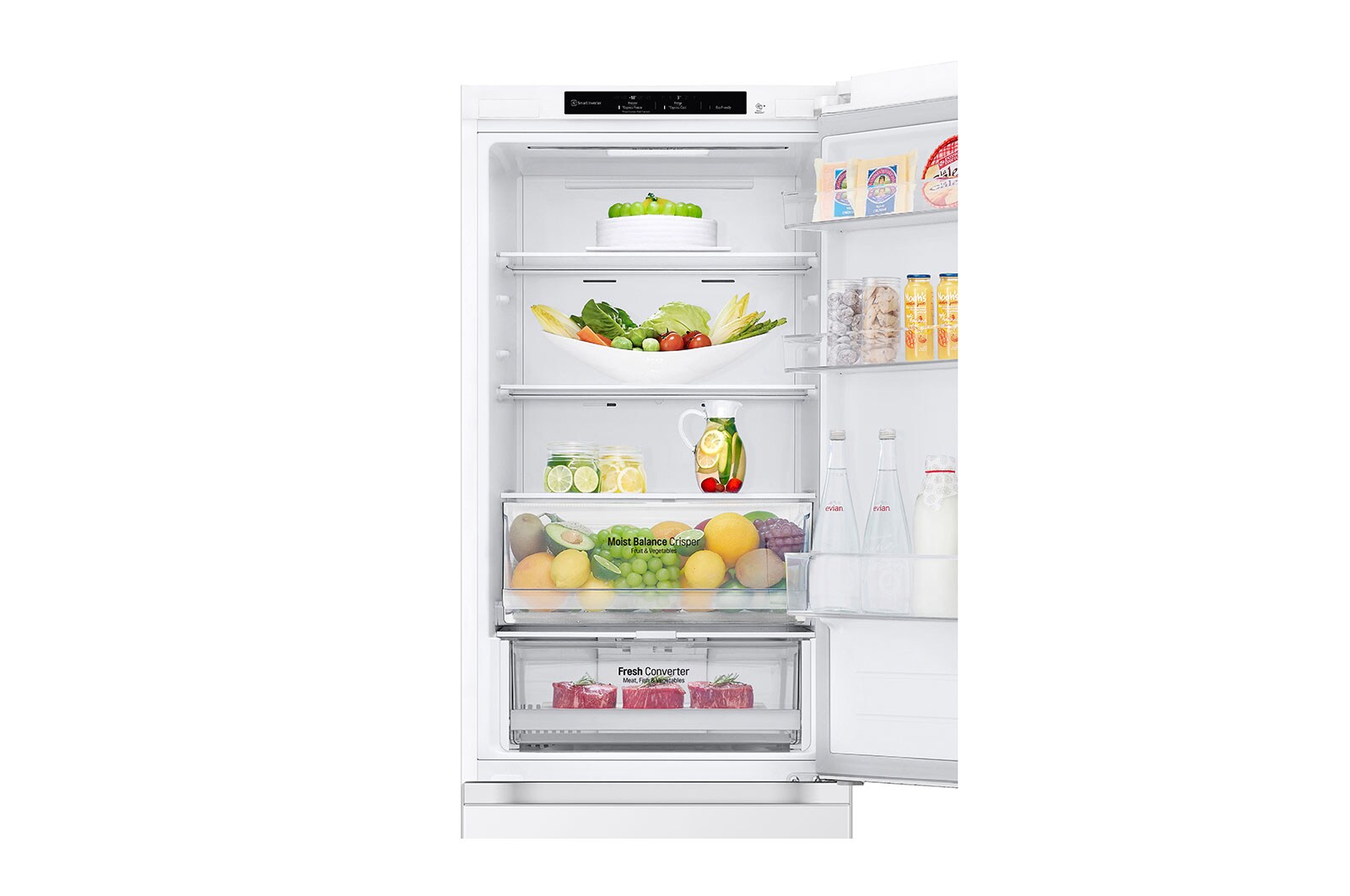 LG | Refrigerator | GBV3100DSW | Energy efficiency class D | Free standing | Combi | Height 186 cm | Fridge net capacity 234 L | Freezer net capacity 110 L | Display | 35 dB | White - Image 9