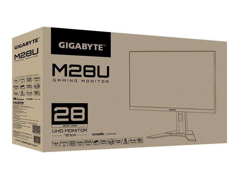 Gigabyte | Gaming Monitor | M28U-EK | 28 " | IPS | UHD | 144 Hz | 1 ms | 3840 x 2160 pixels | 300 cd/m² | 1 x Audio Out | HDMI ports quantity 2 | Black | Warranty 36 month(s) - Image 15