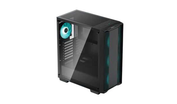 Deepcool | MID TOWER CASE  (with four LED fans of Marrs Green) | CC560 | Side window | Black | Mid-Tower | Power supply included No | ATX PS2 - Image 3