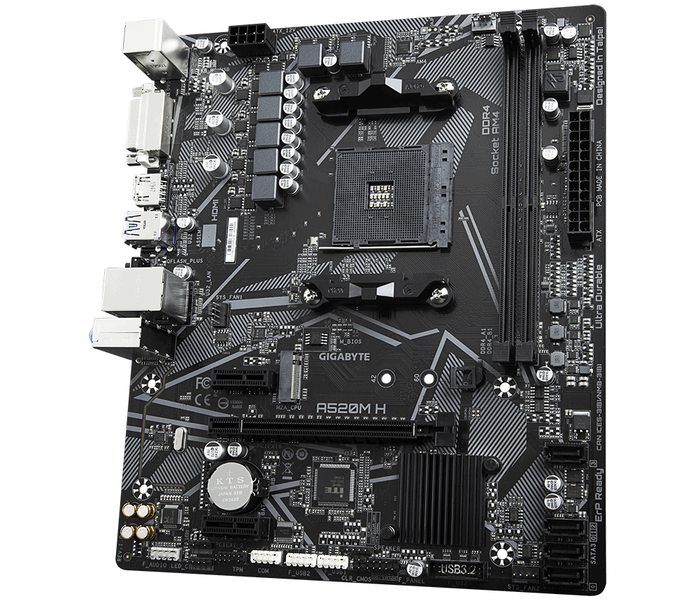 Gigabyte | A520M H 1.0 | Processor family AMD | Processor socket AM4 | DDR4 DIMM | Memory slots 2 | Chipset AMD A | Micro ATX - Image 7