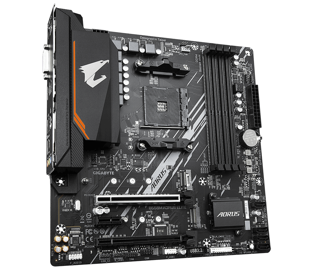 Gigabyte | B550M AORUS ELITE 1.0 | Processor family AMD | Processor socket AM4 | DDR4 DIMM | Memory slots 4 | Number of SATA connectors 4 x SATA 6Gb/s connectors | Chipset AMD B | Micro ATX - Image 5