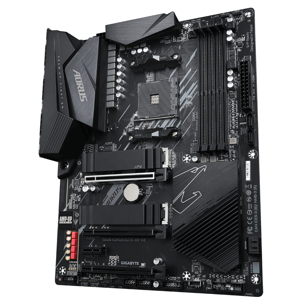 Gigabyte | B550 AORUS ELITE AX V2 1.0 | Processor family AMD | Processor socket AM4 | DDR4 DIMM | Memory slots 4 | Number of SATA connectors 4 x SATA 6Gb/s connectors | Chipset AMD B | ATX - Image 4