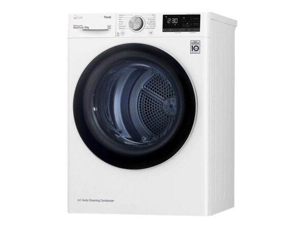 LG | Dryer Machine | RH80V3AV6N | Energy efficiency class A++ | Front loading | 8 kg | LED | Depth 69 cm | Wi-Fi | White - Image 4