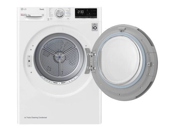 LG | Dryer Machine | RH80V3AV6N | Energy efficiency class A++ | Front loading | 8 kg | LED | Depth 69 cm | Wi-Fi | White - Image 12
