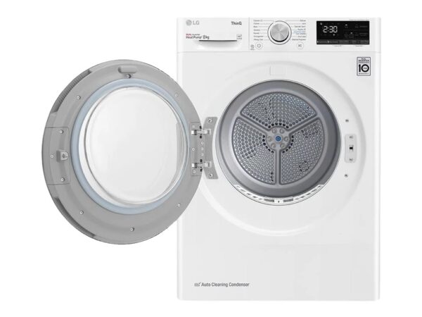 LG | Dryer Machine | RH80V3AV6N | Energy efficiency class A++ | Front loading | 8 kg | LED | Depth 69 cm | Wi-Fi | White - Image 14