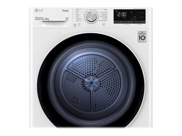 LG | Dryer Machine | RH80V3AV6N | Energy efficiency class A++ | Front loading | 8 kg | LED | Depth 69 cm | Wi-Fi | White - Image 17