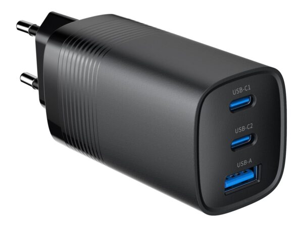 Cablexpert 3-port 65 W GaN USB PowerDelivery fast charger | TA-UC-PDQC65-01-BK - Image 4