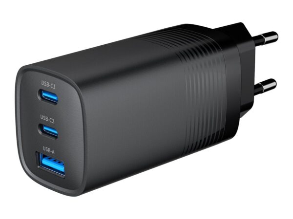 Cablexpert 3-port 65 W GaN USB PowerDelivery fast charger | TA-UC-PDQC65-01-BK - Image 5