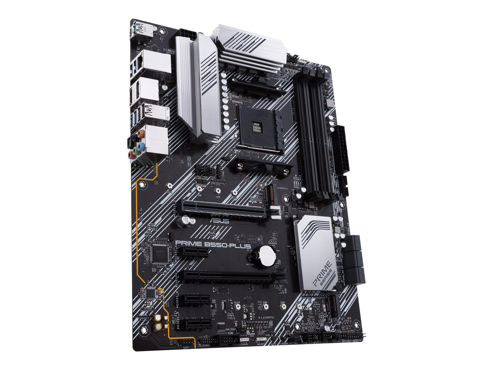 Asus | PRIME B550-PLUS | Processor family AMD | Processor socket AM4 | DDR4 DIMM | Memory slots 4 | Supported hard disk drive interfaces SATA, M.2 | Number of SATA connectors 6 | Chipset AMD B550 | ATX - Image 6