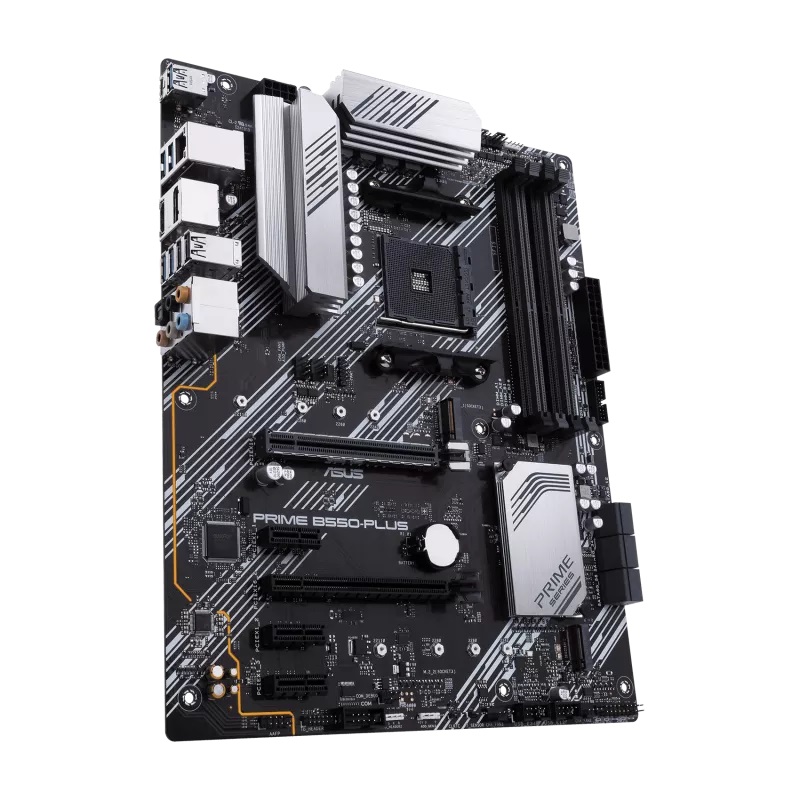Asus | PRIME B550-PLUS | Processor family AMD | Processor socket AM4 | DDR4 DIMM | Memory slots 4 | Supported hard disk drive interfaces SATA, M.2 | Number of SATA connectors 6 | Chipset AMD B550 | ATX - Image 3