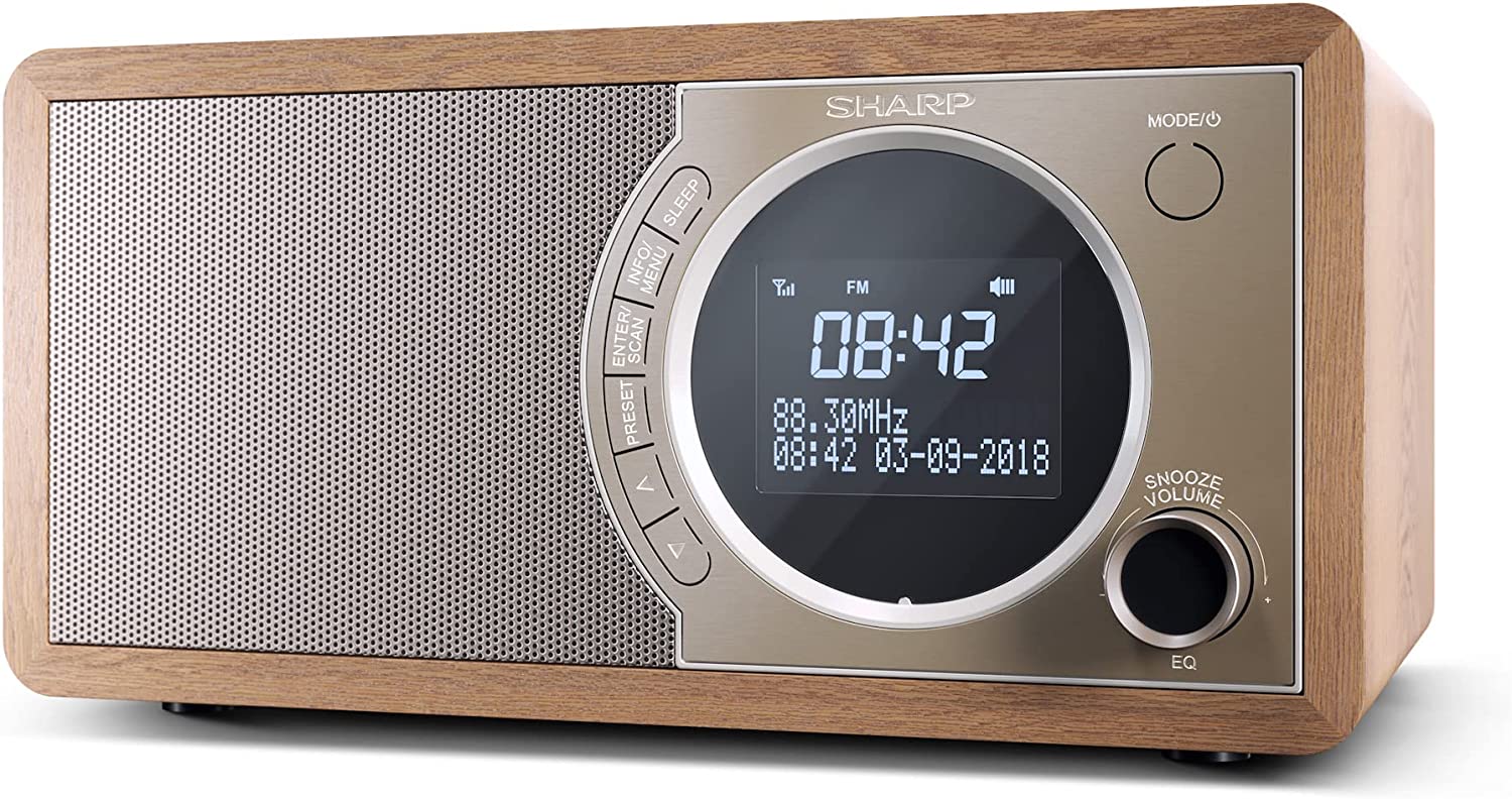 Sharp DR-450(BR) Digital Radio, FM/DAB/DAB+, Bluetooth 4.2, Alarm function, Brown | Sharp | Digital Radio | DR-450(BR) | Bluetooth | Brown - Image 5