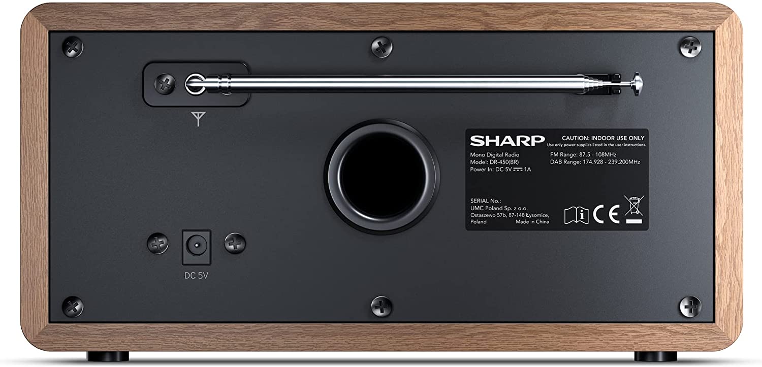 Sharp DR-450(BR) Digital Radio, FM/DAB/DAB+, Bluetooth 4.2, Alarm function, Brown | Sharp | Digital Radio | DR-450(BR) | Bluetooth | Brown - Image 7