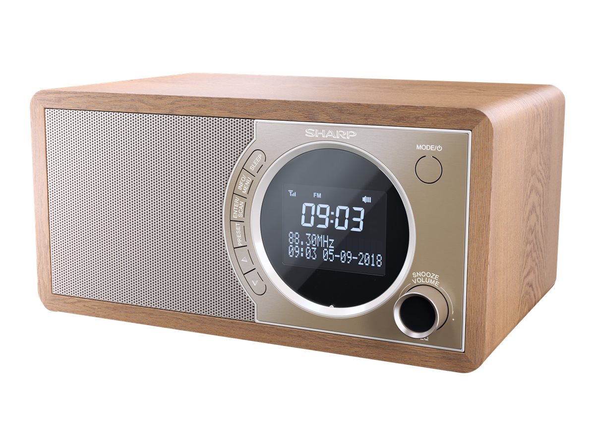 Sharp DR-450(BR) Digital Radio, FM/DAB/DAB+, Bluetooth 4.2, Alarm function, Brown | Sharp | Digital Radio | DR-450(BR) | Bluetooth | Brown - Image 2