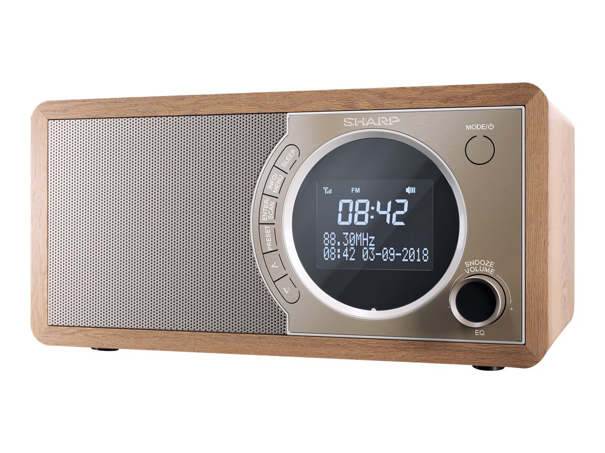 Sharp DR-450(BR) Digital Radio, FM/DAB/DAB+, Bluetooth 4.2, Alarm function, Brown | Sharp | Digital Radio | DR-450(BR) | Bluetooth | Brown - Image 4