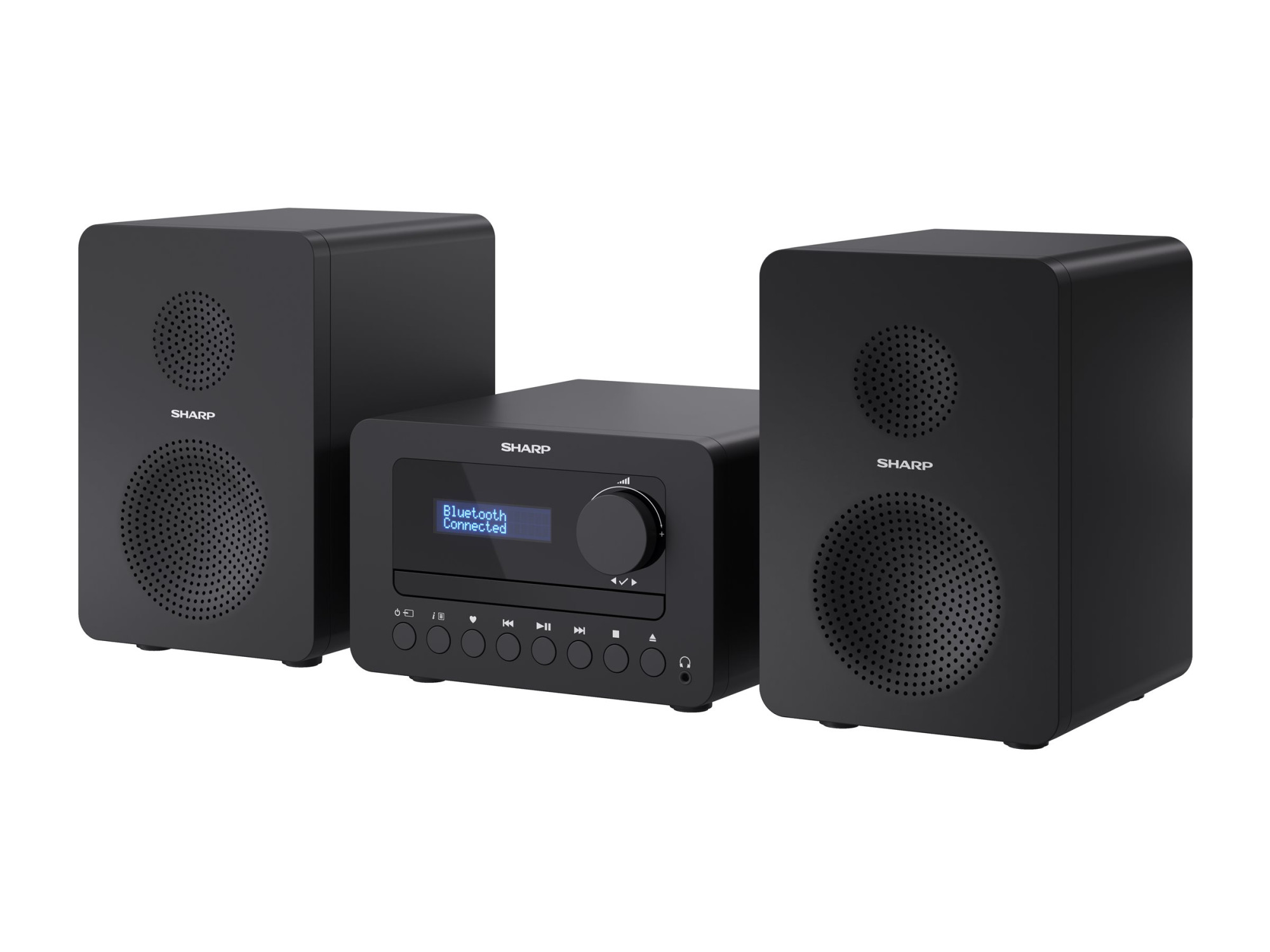 Sharp XL-B520D(BK) Tokyo Hi-Fi Micro System 2.0, FM/DAB/DAB+/USB, CD, Bluetooth 5.0, Aux-in, Black | Sharp | Tokyo Hi-Fi Micro System 2.0 | XL-B520D(BK) | Yes | Bluetooth | Black - Image 2