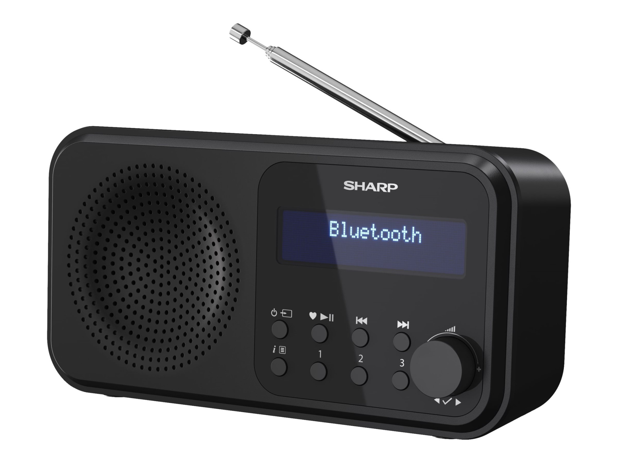 Sharp DR-P420(BK) Tokyo Portable Digital Radio, FM/DAB/DAB+, Bluetooth 5.0, USB or Battery Powered, Midnight Black | Sharp | Tokyo Portable Digital Radio | DR-P420(BK) | Bluetooth | Midnight Black - Image 2
