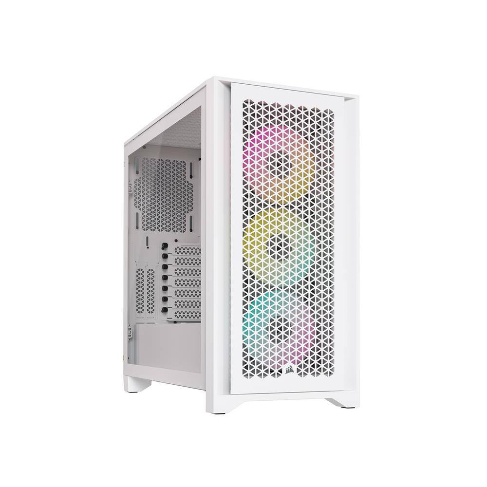 Corsair | Tempered Glass PC Case | iCUE 4000D RGB AIRFLOW | Side window | White | Mid-Tower | Power supply included No - Image 6