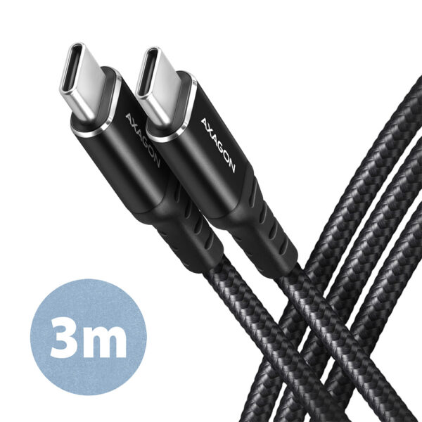 AXAGON Data and charging cable, 3 m | BUCM-CM30AB | USB Type C to USB Type C