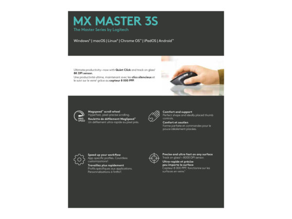 Logitech MX MASTER 3S Wireless Mouse, Graphite | Logitech - Image 10