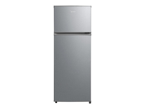 Midea Refrigerator | MDRT294FGE50 | Energy efficiency class E | Free standing | Double Door | Height 143 cm | Fridge net capacity 163 L | Freezer net capacity 41 L | 40 dB | Stainless steel - Image 2