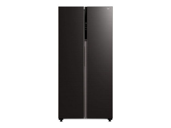 Midea Refrigerator | MDRS619FIE28 | Energy efficiency class E | Free standing | Side by side | Height 177.5 cm | No Frost system | Fridge net capacity 271 L | Freezer net capacity 189 L | Display | 41 dB | Black - Image 2