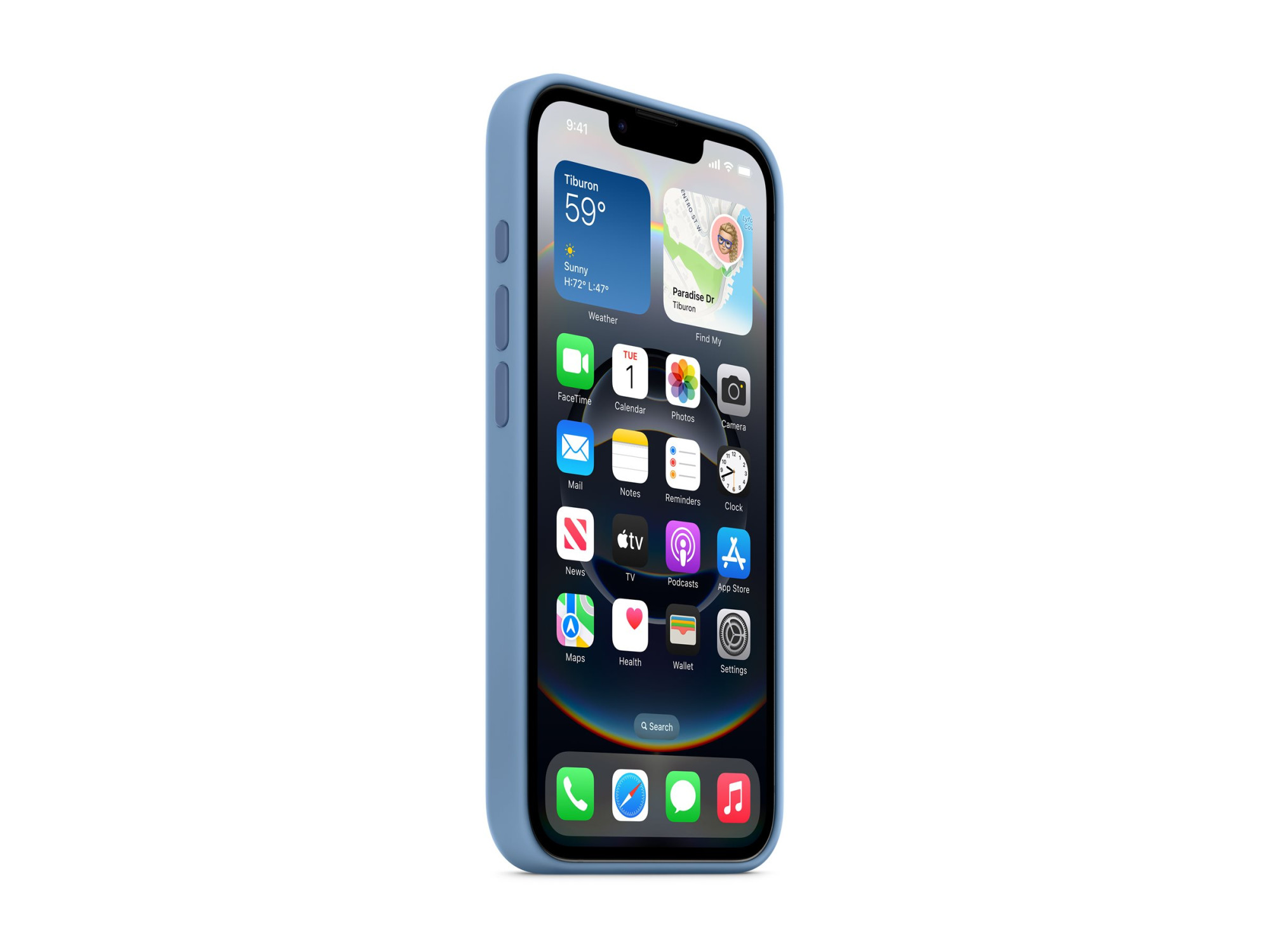 Apple iPhone 16e Silicone Case – Winter Blue | Apple - Image 2