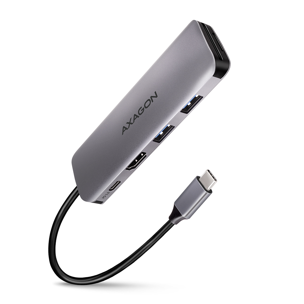 AXAGON SuperSpeed USB-C COMBO 5in1 Hub | HMC-5