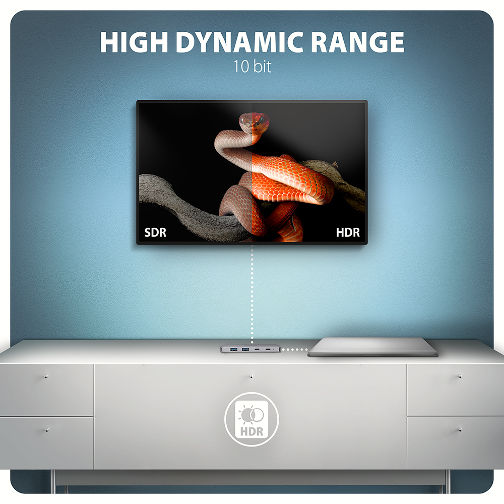 AXAGON USB-C 5Gbps 5in1 Hub | HMC-5H60 - Image 6