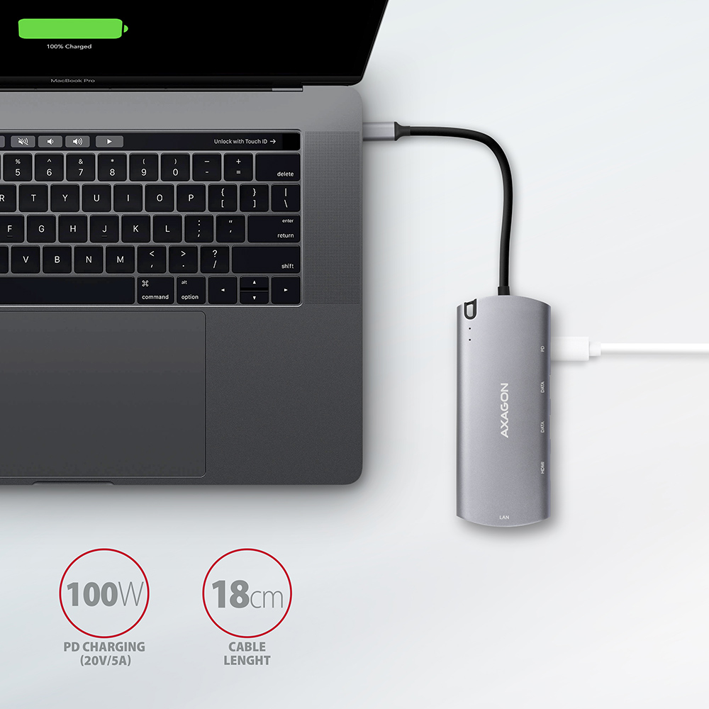 AXAGON SuperSpeed USB-C Combo 6in1 Hub | HMC-6M2 - Image 11