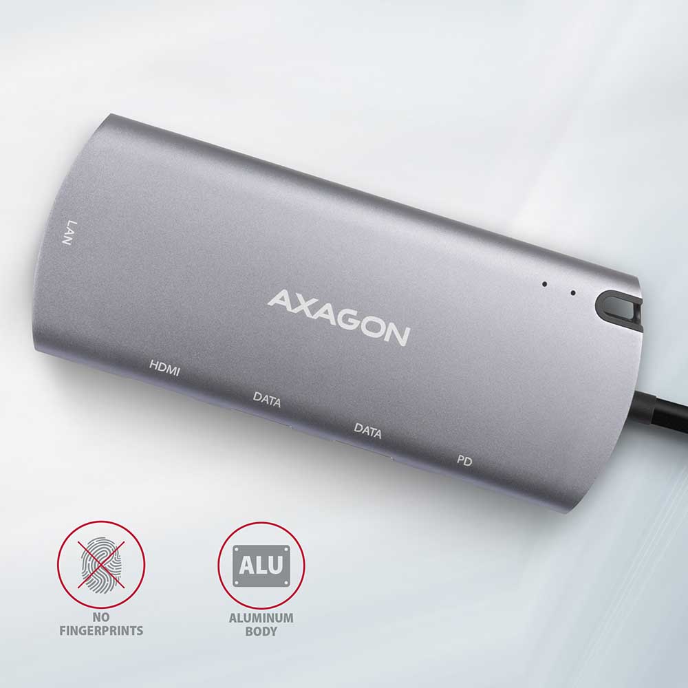 AXAGON SuperSpeed USB-C Combo 6in1 Hub | HMC-6M2 - Image 17