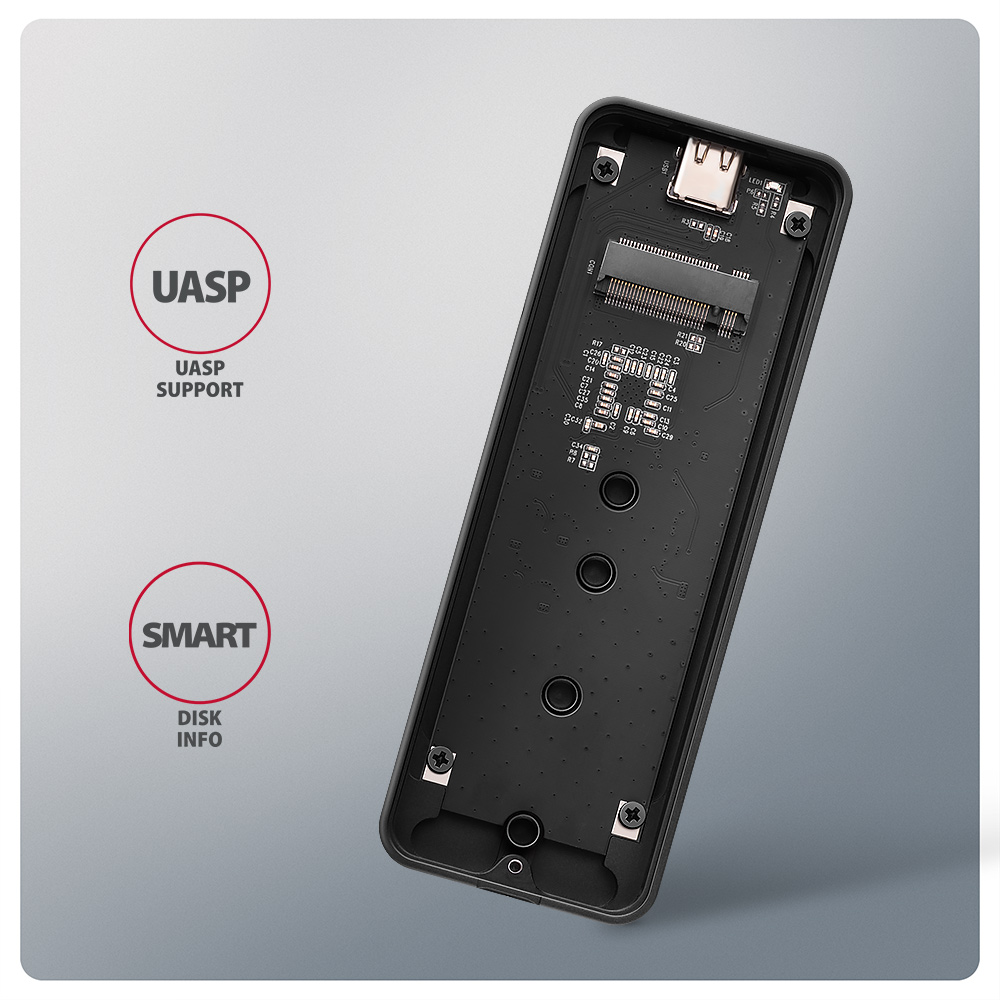 AXAGON USB-C 20Gbps - M.2 NVMe SSD ARMORED Box | EEM2-20G - Image 8