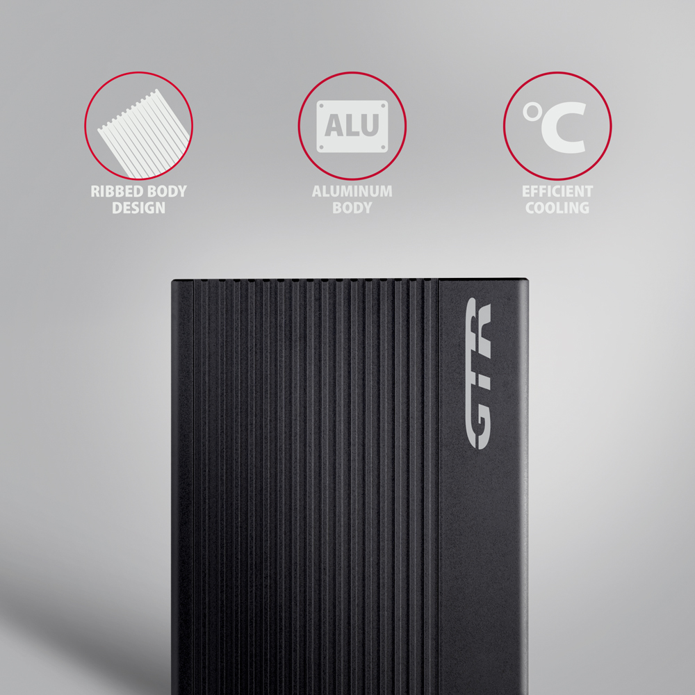 AXAGON USB-C 10Gbps RIBBED Box | EE25-GTR - Image 3