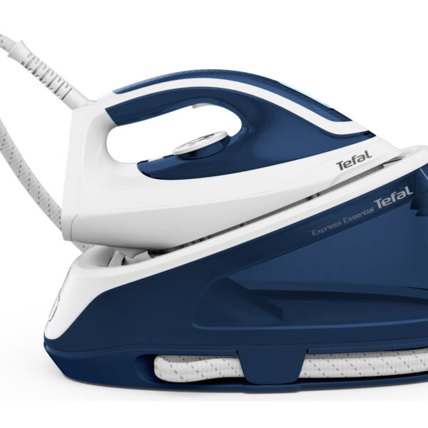 TEFAL | Express Essential Steam Station | SV6116E0 | 2200 W | 1.4 L | 5 to 6 bar | Auto power off | Vertical steam function | Calc-clean function | White/ Blue