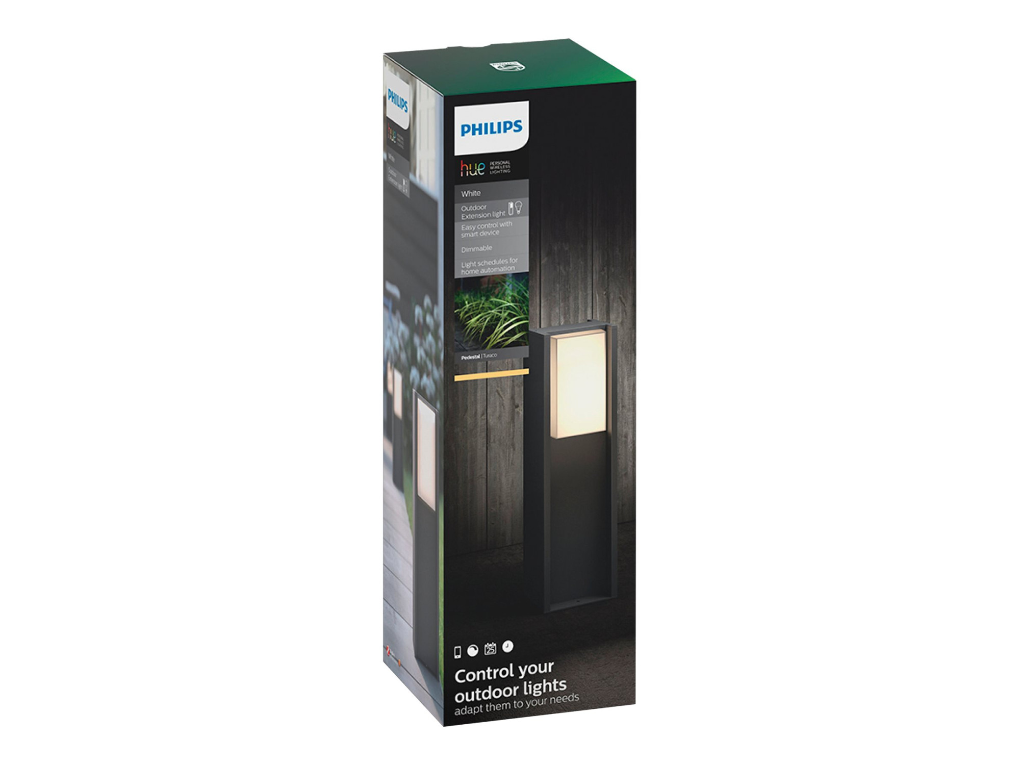 Philips Hue Turaco Outdoor Pedestal Lantern | E27 | 9 W | Warm white - Image 6