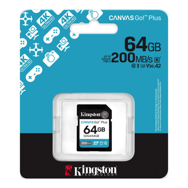 Kingston | Canvas Go! Plus | 64 GB | SD | Flash memory class Class 10, UHS-I, U3, V30 - Image 4