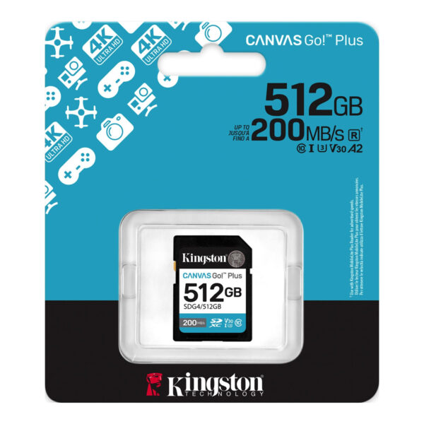 Kingston | Canvas Go! Plus | 512 GB | SD | Flash memory class Class 10, UHS-I, U3, V30 - Image 4