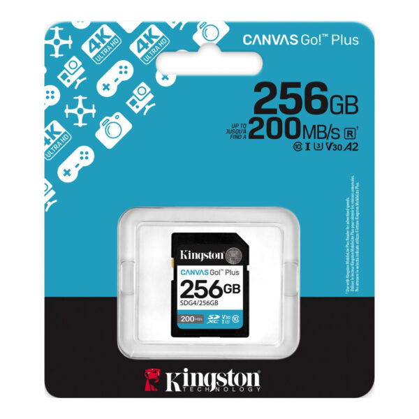 Kingston | Canvas Go! Plus | 256 GB | SD | Flash memory class Class 10, UHS-I, U3, V30 - Image 4