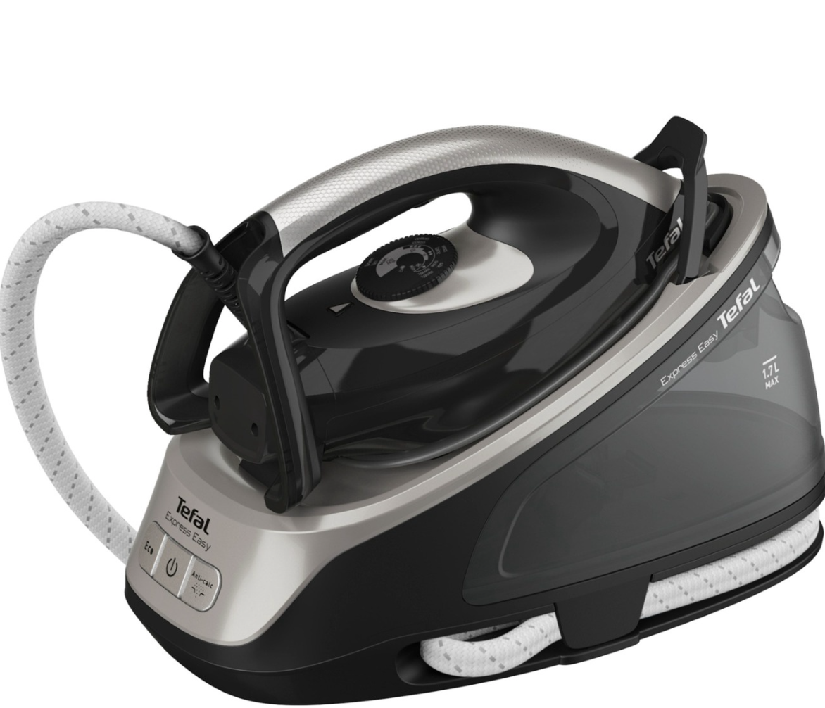 TEFAL Steam Station | SV6140 Express Easy | 2200 W | 1.7 L | 6 bar | Auto power off | Vertical steam function | Calc-clean function | Black/Steel Grey