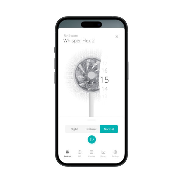Duux Fan | Whisper Flex 2 | Stand Fan | White | Diameter 34 cm | Number of speeds 30 | Oscillation | 2-21.5 W | Remote control - Image 7